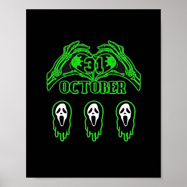 Skeleton Hands Classic Design Poster (Front)