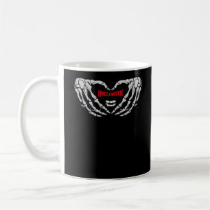 Skeleton Hands Folded In A Heart. Funny Halloween  Coffee Mug