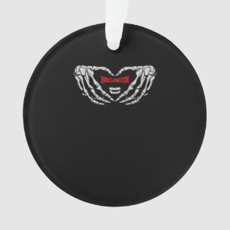 Skeleton Hands Folded In A Heart. Funny Halloween Ornament