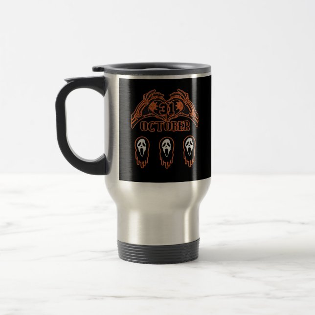 Skeleton Hands For Classic Halloween Travel Mug (Left)