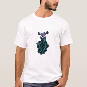 Skeleton Hands Forming A Heart Gentle Expression T-Shirt