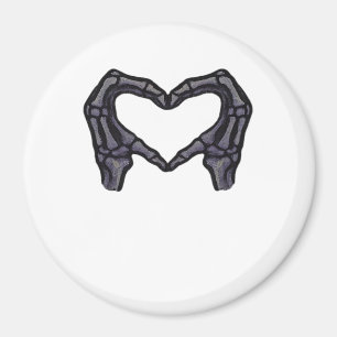 Skeleton Hands Forming A Heart  Magnet