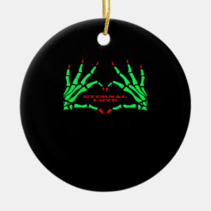Skeleton Hands - Funny Halloween Ceramic Tree Decoration