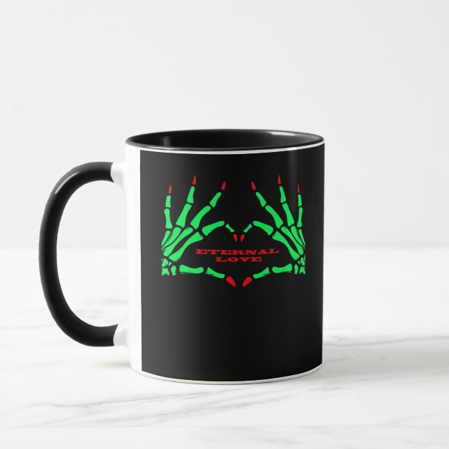 Skeleton Hands - Funny Halloween Mug (Left)