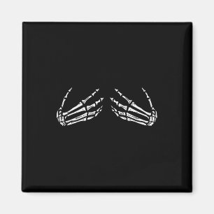 Skeleton Hands Funny Retro Halloween Costume Outfi Magnet