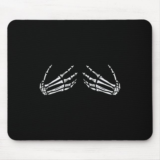 Skeleton Hands Funny Retro Halloween Costume Outfi Mouse Mat (Front)