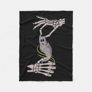 Skeleton Hands Ghost Spooky Halloween Fleece Blanket