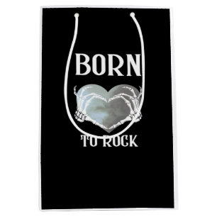 Skeleton Hands Grey Heart Graphic For Classic Medium Gift Bag