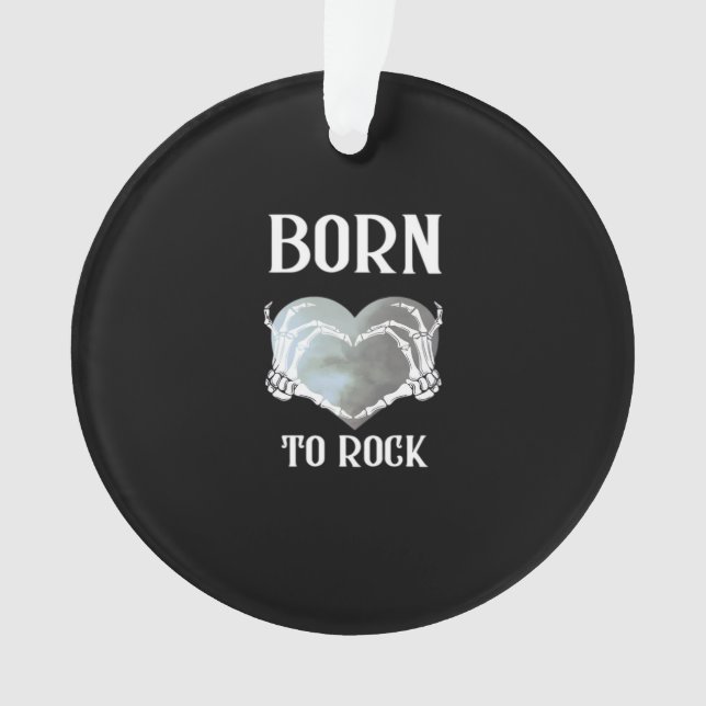 Skeleton Hands Grey Heart Graphic For  Classic Ornament (Front)