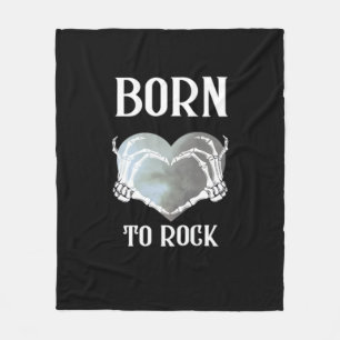 Skeleton Hands Grey Heart Modern Aesthetic Fleece Blanket