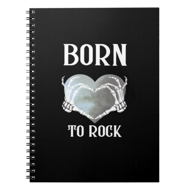 Skeleton Hands Grey Heart Modern Aesthetic Notebook (Front)