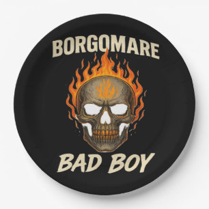 Skeleton Hands Heart Bold Graphic Style Paper Plate