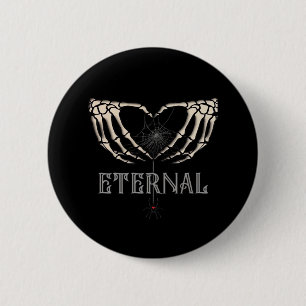 Skeleton Hands Heart Classic 6 Cm Round Badge