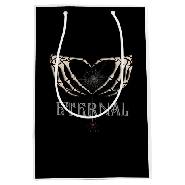 Skeleton Hands Heart Classic Medium Gift Bag (Front)