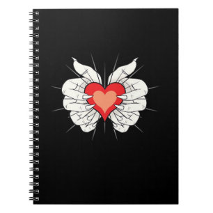 Skeleton Hands Heart Classic Notebook