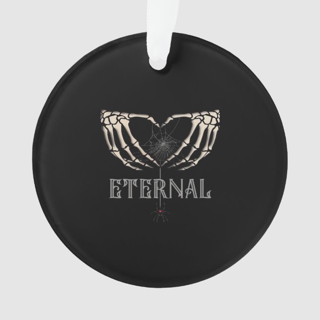 Skeleton Hands Heart Classic Ornament (Front)