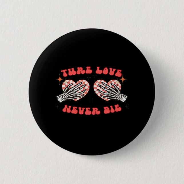 Skeleton Hands Heart Design Classic 6 Cm Round Badge (Front)