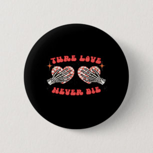 Skeleton Hands Heart Design Classic Aesthetic 6 Cm Round Badge