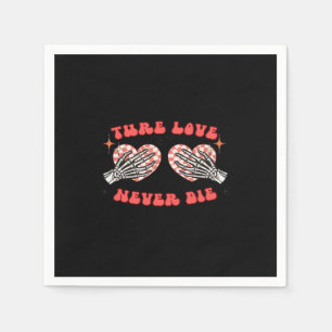 Skeleton Hands Heart Design Classic Aesthetic Napkin