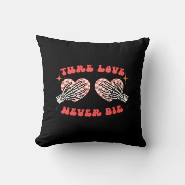 Skeleton Hands Heart Design Classic Cushion (Front)