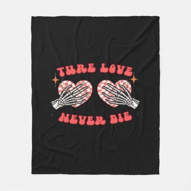Skeleton Hands Heart Design Classic Fleece Blanket (Front)