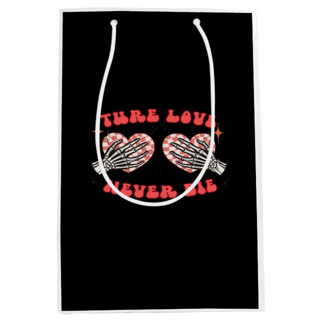 Skeleton Hands Heart Design Classic Medium Gift Bag (Front)