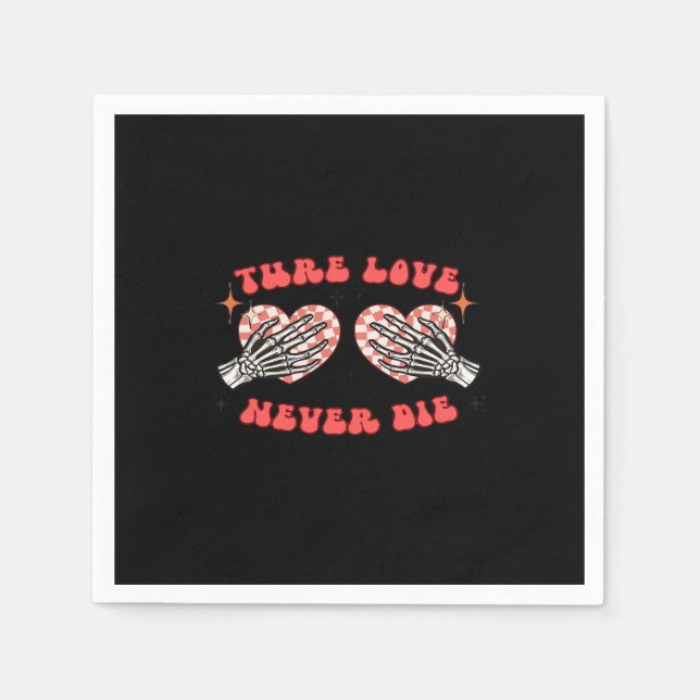 Skeleton Hands Heart Design Classic Napkin (Front)