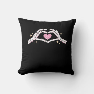 Skeleton Hands Heart Funny Cushion