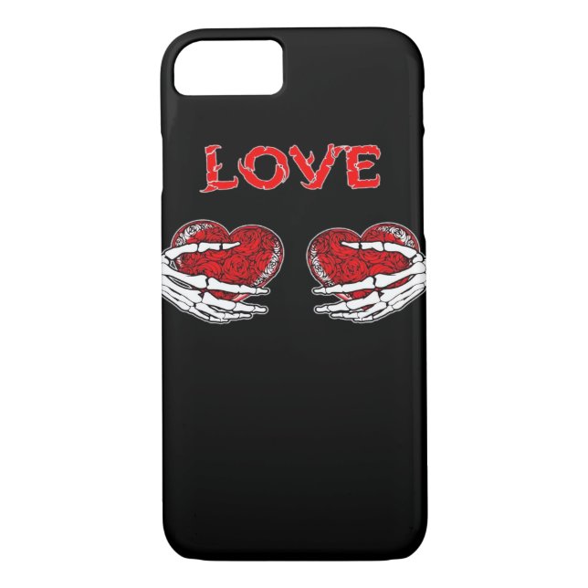 Skeleton Hands Heart Funny Design Case-Mate iPhone Case (Back)