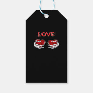 Skeleton Hands Heart Funny Design Gift Tags