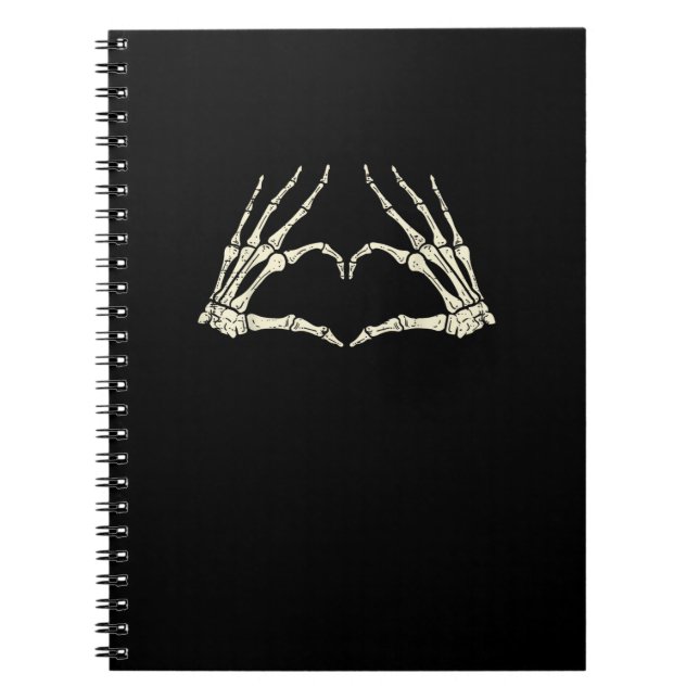 Skeleton Hands Heart Funny Halloween Men Women Kid Notebook (Front)