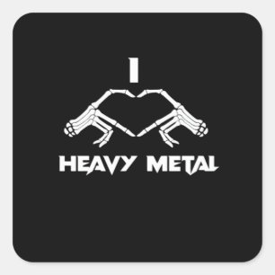 Skeleton Hands Heart  - Funny Halloween Square Sticker