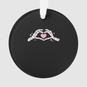 Skeleton Hands Heart Funny Ornament