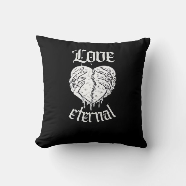 Skeleton Hands Heart Gothic Classic  Cushion (Front)
