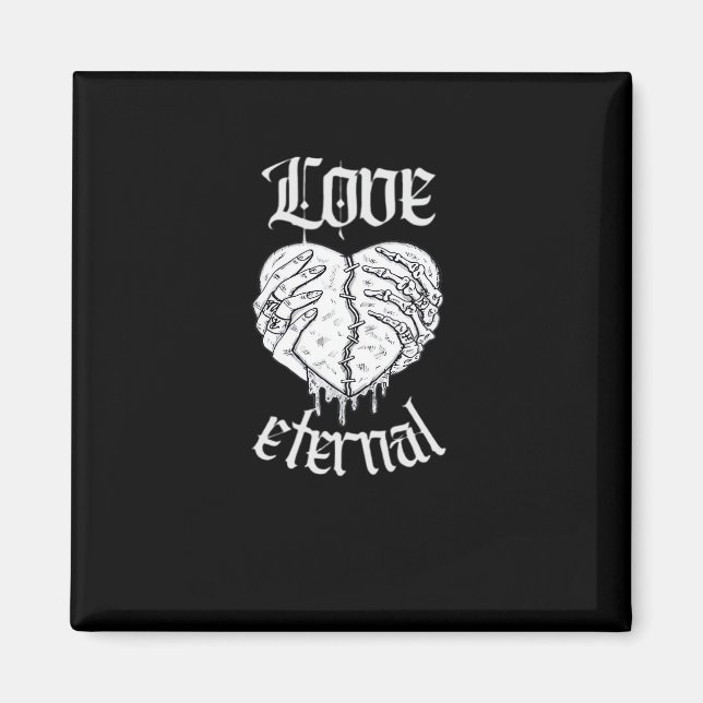 Skeleton Hands Heart Gothic Classic  Magnet (Front)