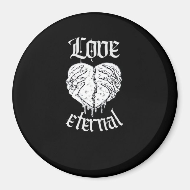 Skeleton Hands Heart Gothic Classic  Magnet (Front)