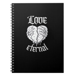 Skeleton Hands Heart Gothic Classic  Notebook