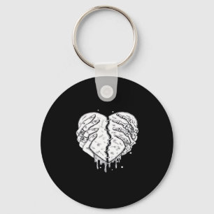 Skeleton Hands Heart– Gothic Heart Classic Key Ring