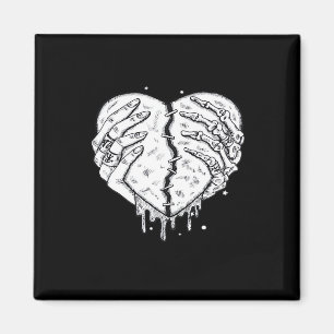 Skeleton Hands Heart– Gothic  Heart Classic Magnet