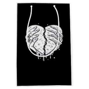 Skeleton Hands Heart– Gothic Heart Classic Medium Gift Bag