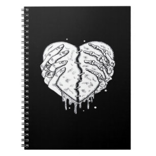 Skeleton Hands Heart– Gothic  Heart Classic Notebook