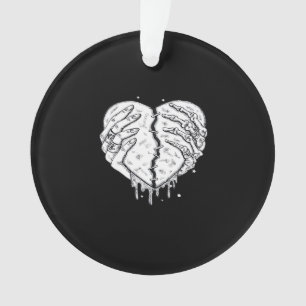 Skeleton Hands Heart– Gothic  Heart Classic Ornament