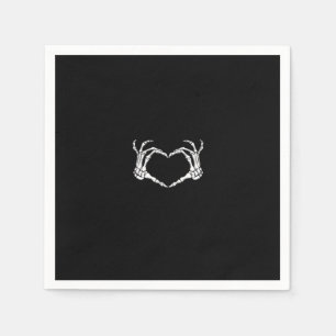 Skeleton Hands Heart Graphic Bold Impression Napkin
