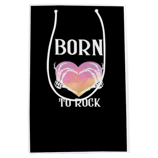 Skeleton Hands Heart Graphic For Classic Medium Gift Bag (Front)