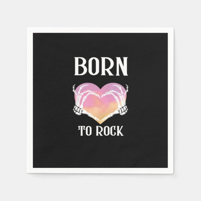 Skeleton Hands Heart Graphic For Classic Napkin (Front)