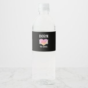 Skeleton Hands Heart Graphic For Classic Water Bottle Label