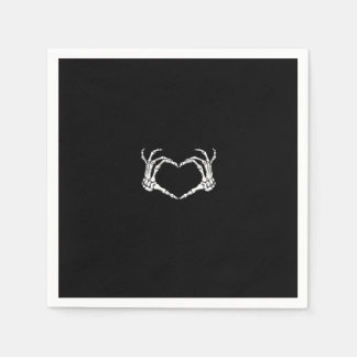 Skeleton Hands Heart Graphic Napkin