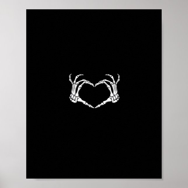 Skeleton Hands Heart Graphic Poster (Front)
