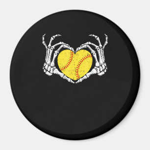 Skeleton Hands Heart Halloween Costume Softball Wo Magnet