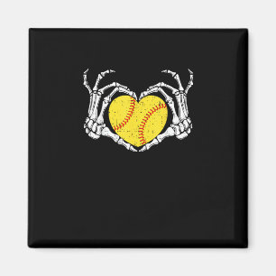 Skeleton Hands Heart Halloween Costume Softball Wo Magnet